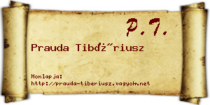 Prauda Tibériusz névjegykártya